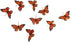 Monarch Butterfly Garland, 6.5 Feet Long