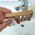 HTB Slotted Soap Dish 2 Pack Teak Wood, Self Draining Kitchen Sponge Holder for Shower, Sink, Bathroom