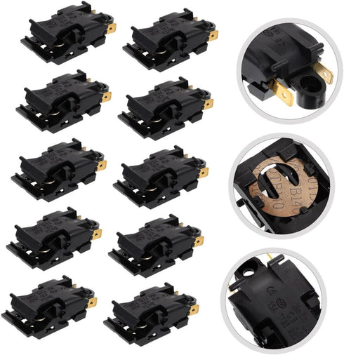 10pcs Electric Kettle Switch Thermostat: Temperature Control for Electric Kettle, Thermal for Oven, Copper Heat