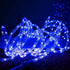 33ft LED Rope Lights, 110V 2 Wire Connectable Blue Outdoor Rope Lights, 240 LED Waterproof Christmas Lights for Deck,