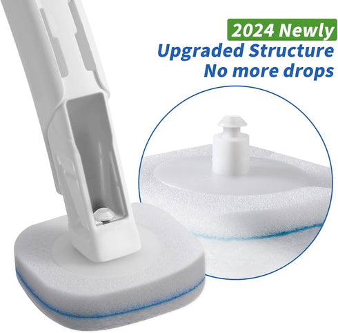 oshang Disposable Toilet Brush, Toilet Bowl Cleaner with Holder, 14 Refills for Deep Cleaning