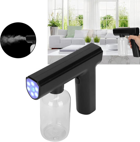 Electric Mist Atomizer Sprayer Gun, Disinfectant Fogger Mist Gun Portable Alcohol Nanometer Handheld Fogger Wireless