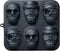 JETKONG Skull Cake Pan, Silicone Skull Cakelet Mold, Skull Pirate Cake Tin Baking Pan (Black)