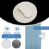 YICBOR 4pcs Shower Curtain Clips, ABS Material Windproof Splash Guard, Self Adhesive for Easy Installation