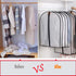 Hanging Garment Bag Dress Bags for Closet Storage, Set of 12 with Zipper for Long Dresses & Suits (Black)