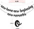 New Home New Beginning New Memories Banner, Housewarming Decoration for New Couple First Home, Black Glitter