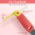 3Pcs 3 in 1 Cup Lid Cleaning Brush, New Crevice Cleaning Brush for Tight Spaces, Portable Cleaner with Straw Brush