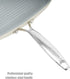 Goodful Ceramic Nonstick 11 Inch Grill Pan, Dishwasher Safe, Comfort Grip Stainless Steel Handle, Cream