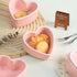 Sizikato Heart-Shaped Porcelain Souffle Dishes, Ramekins - 3.5 Inches, Set of 4 for Souffle, Creme Brulee