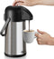 Airpot Coffee Carafe, 64 OZ / 1.9L Insulated Stainless Steel Thermos Urn for Hot Drinks, Pump Dispenser for Parties