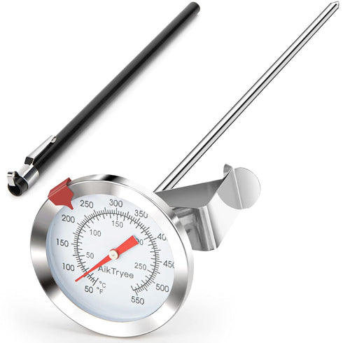 AikTryee Candy Thermometer Cooking Thermometer with Instant Read Dial Meat Thermometer for Cooking Candy Deep Fry Oven