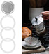 Silicone Gaskets Stainless Filter Replacement Set for Moka Coffee Maker (6 cup)