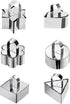 Cake Rings Stainless Steel Cooking Rings, Dessert Mousse Mold with Pusher for Making 6PCS Desserts