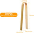 30 Pcs Wooden Tongs for Charcuterie Mini Bamboo Tongs Disposable Tongs for Serving Food NaturaL Wooden Cooking Toast Tongs by NICECRAFT