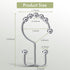 Amazer Shower Curtain Hooks Rings - Rust-Resistant Stainless Steel Double Hooks, Set of 12, Chrome