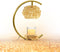 Yeuslor Gold Candle Warmer Lamp for Jar Candles with Adjustable BrightnessTimerHandcrafted CrystalWooden