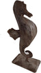 DeKulture Seahorse Statue, Recycled Iron Ocean Decor, Nautical Home Accent (4x2.5x8.5 Inches)