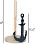 12 inch Elanze Designs Nautical Anchor Resin and Wood Paper Towel Holder