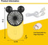 Cute Personal Mini Fan, Mini Handheld Fan, USB Rechargeable Portable Fan with Stylish LED Light,3 Speed Adjustable,Cute Mouse,for Kids Girls Woman Outdoor Travel by ZSHMJMJ