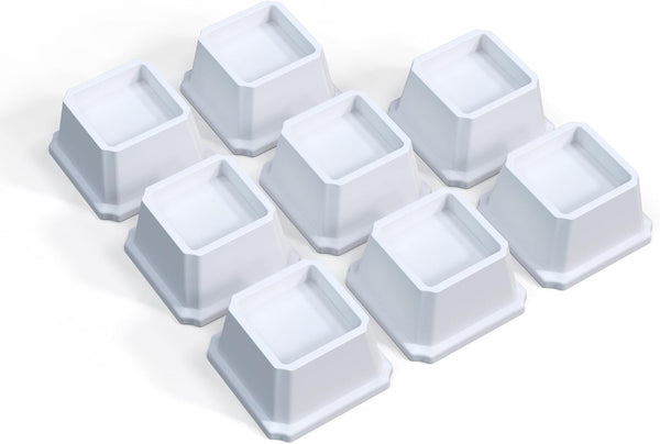 Bed Risers 2 Inch Heavy Duty, Furniture Risers for Bed Frame, Couch, Desk, Chair, Lifts Up to 1,500 lb, Set of 8