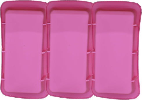 Keto Bread Loaf Silicone Mold (Oven Safe) - Single-Serve, Reusable (Ice Cube Tray) - BPA-Free, Dishwasher & Microwave Safe (3-Pack) by TOPOLMOLD