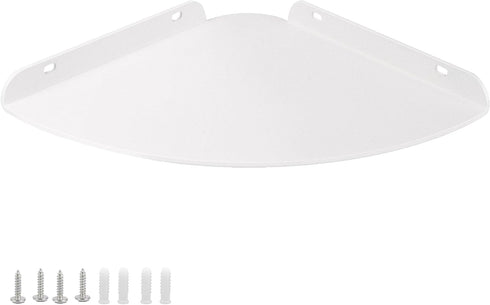 2 Small Floating Corner Shelves Metal Corner Wall Mounted Shelf Curved Corner Hanging Shelving for Bathroom, Kitchen