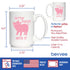 Gettin' Piggy With It - Cute Funny Pig Coffee Mug, Large 15oz White Ceramic Mug for Pig Lovers