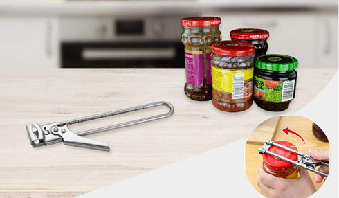 Master Jar & Bottle Opener, Adjustable Multifunctional Stainless Steel Can Opener and Jar Lid Gripper