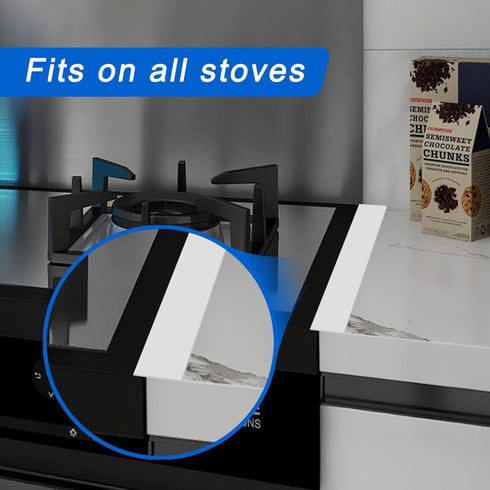 Silicone Stove Counter Gap Cover (2 Pack), Heat Resistant Kitchen Stove Gap Filler, Seals Spills Between Counters