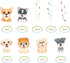 12 Pcs Dog Paw Prints Hanging Swirls Ceiling Streamers Decorations for Dog Paw Prints Birthday Party and Baby Shower