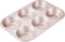 Muffin Cake Pan, 6-Cavity Non-Stick Cupcake Bakeware for Oven Baking, Champagne Gold