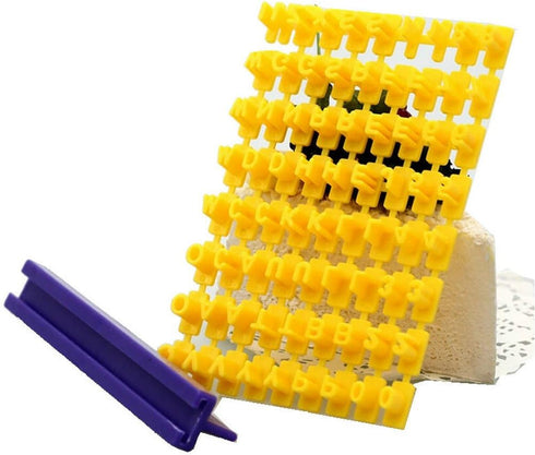 73 pcs Biscuit Fondant Cake/Cookie Stamp Impress Embosser Cutter - Mold Tool Set with Alphabet, Number, Letter Symbols