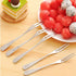 Crab Stainless Steel Forks Escargot Fork 2 Prong Tasting Appetizer Forks Set of 10, 5 Inches for Party Travel