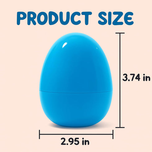 Celmuron 12 Pack 3.74'' Large Easter Eggs Bright Plastic Fillable Eggs for Easter Egg Hunt, Party Favors, Surprise