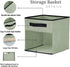 DECOMOMO Cube Storage Bins, 11 Inch Fabric Storage Bin with Clear Window, 6pcs for Clothes Toy Linen Organizers