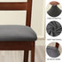 Set of 6 Stretch Grey Chair Covers for Dining Room, Removable Washable Seat Cushion Slipcovers for Kitchen Office