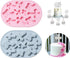 OURASHERO 2pcs Silicone Cake Fondant Mold, Cross Shape Cupcake Topper with Liquid Dropper for Baby Shower Party Supplies
