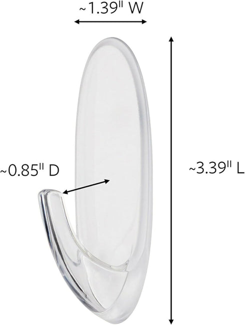 Command Large Hook, 6-Pack, Decorate Damage-Free, Holds 4 lbs (17093CLRES)