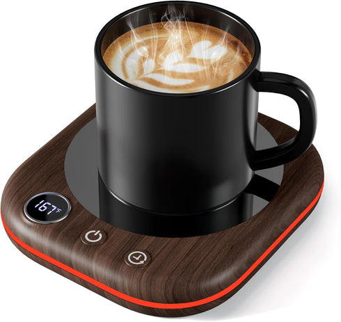 Mug Warmer Upgraded,Coffee Mug Warmer for Desk LEDs Light 3 Temp Settings