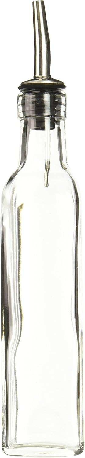 Winco Oil/Vinegar Bottle with Top, 8-Ounce, Clear, Medium