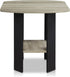 2-Tier Furinno SIMPLE DESIGN Side Table, Modern End Table with Soft Edges, Open Shelves Night Stand, Bedside Table