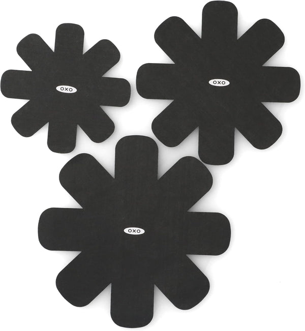 OXO 3 Piece Cookware Pan Protectors, Black