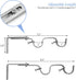 Heavy Duty Curtain Rod Brackets - Adjustable Double Rod Holders, 1 Inch (2 PCS, Silver)