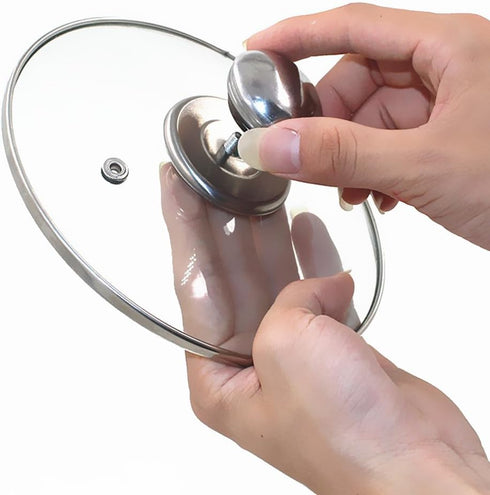 2-Pack Universal Pot Lid Cover Knob Handle, 2.1 Inch Stainless Steel Replacement Cookware