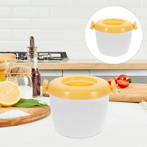 Microwave Rice Cooker Vegetable Steamer Set, Portable Non-Stick Pot for Cooking Soup, Rice, Stews, Oatmeal