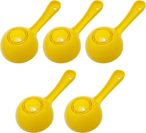 Rice Ball Spoon, 5Pcs Plastic Rice Paddle, Non Stick Rice Scooper for Kitchen, Restaurant, Sushi Making (Yellow)