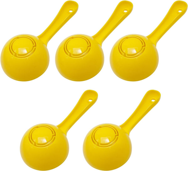Rice Ball Spoon, 5Pcs Plastic Rice Paddle, Non Stick Rice Scooper for Kitchen, Restaurant, Sushi Making (Yellow)