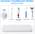 Dersyer 3 Pack 1 Pack Countertop, Mini Ceramic Toothbrush Holder Stand with Water Absorbing Stone for Bathroom Vanity
