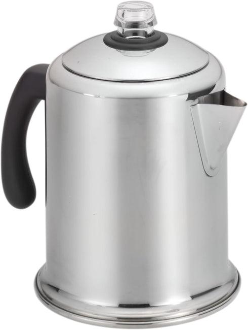 Farberware Classic Yosemite Stainless Steel Coffee Percolator, 8 Cup, Silver