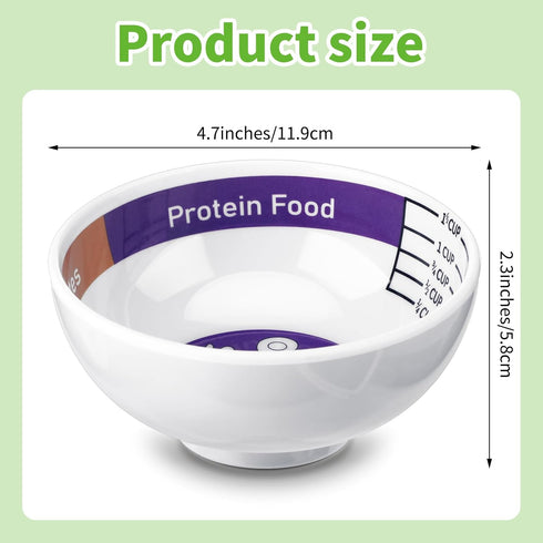 3 Pcs Portion Control Bowl Bariatric Portion Measuring Bowls for Weight Loss Balanced Eating Diabetes Surgery Healthier Diets for Adults Children